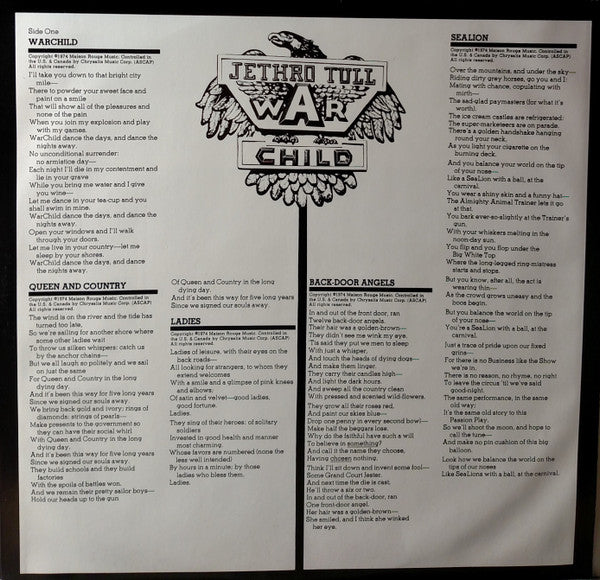 Jethro Tull : War Child (LP,Album,Reissue)