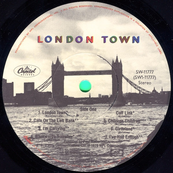 Wings (2) : London Town (LP,Album,Stereo)
