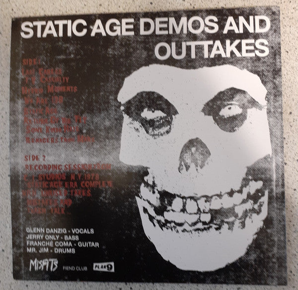 Misfits : Static Age Demos & Outtakes (LP,Unofficial Release,Stereo)