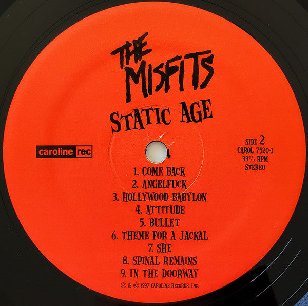 Misfits : Static Age (LP,Album,Repress)