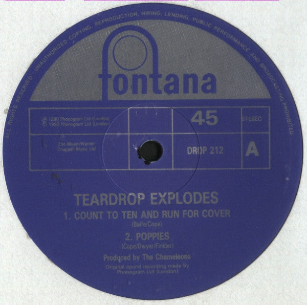 Teardrop Explodes, The : Count To Ten And Run For Cover (12",45 RPM,Single)