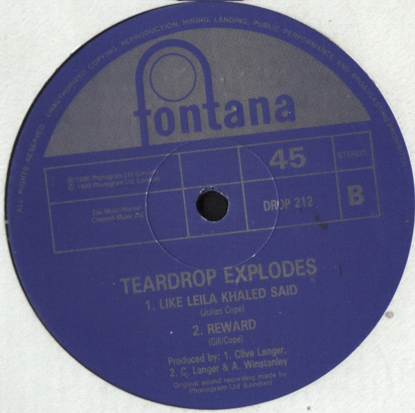 Teardrop Explodes, The : Count To Ten And Run For Cover (12",45 RPM,Single)