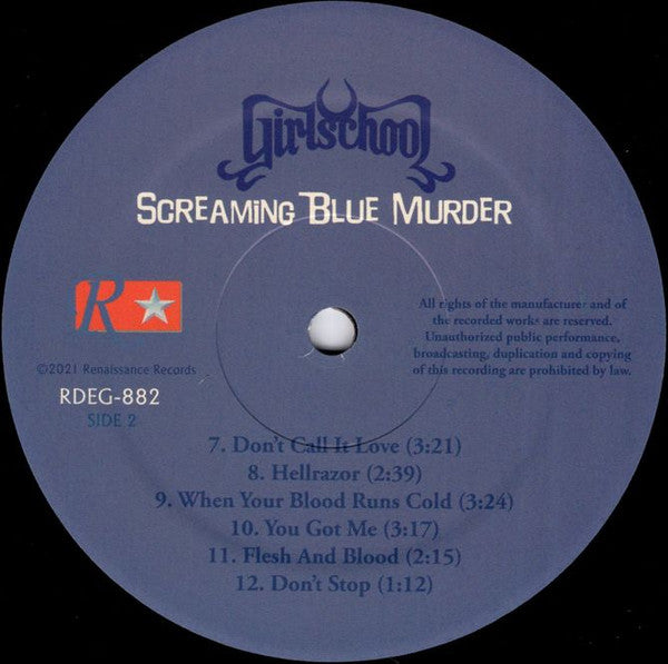 Girlschool : Screaming Blue Murder (LP,Album,Deluxe Edition,Limited Edition)
