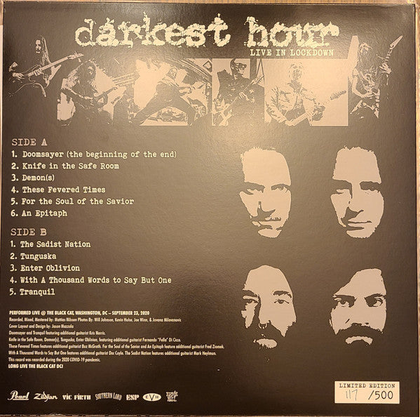 Darkest Hour : Live In Lockdown (LP,Limited Edition,Numbered)
