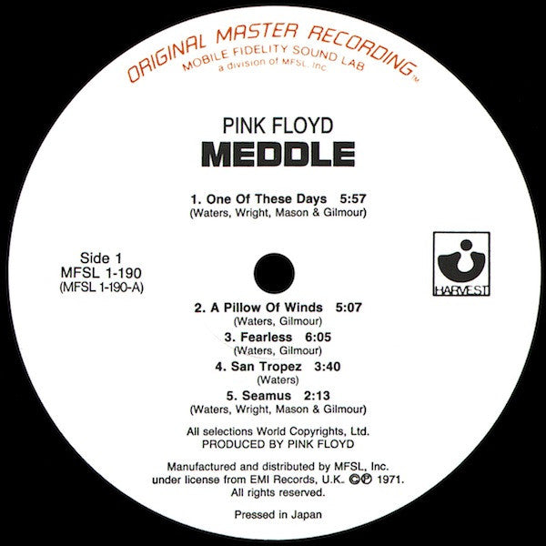 Pink Floyd : Meddle (LP,Album,Limited Edition,Reissue)