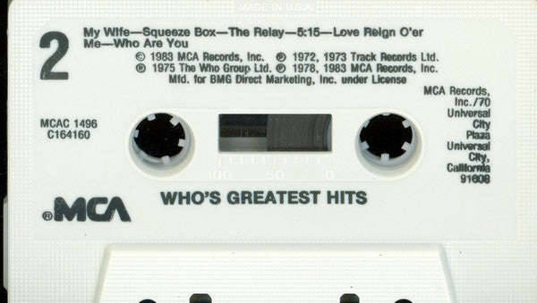 Who, The : Who's Greatest Hits (Compilation,Club Edition,Reissue)
