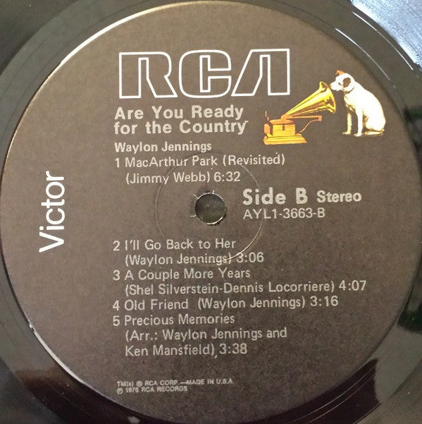 Waylon Jennings : Are You Ready For The Country (LP,Album,Reissue)