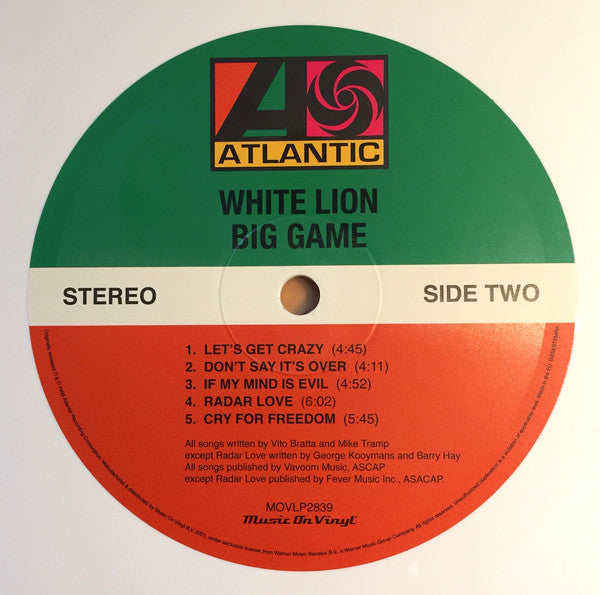 White Lion : Big Game (LP,Album,Limited Edition,Numbered,Reissue)