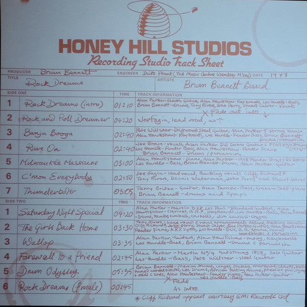 Brian Bennett Band : Rock Dreams (LP,Album)
