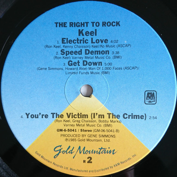 Keel : The Right To Rock (LP,Album)