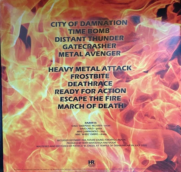 Razor (2) : Escape The Fire (LP,Album,Limited Edition,Remastered)