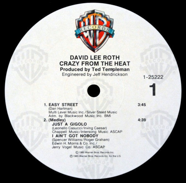 David Lee Roth : Crazy From The Heat (12",33 ⅓ RPM,EP)