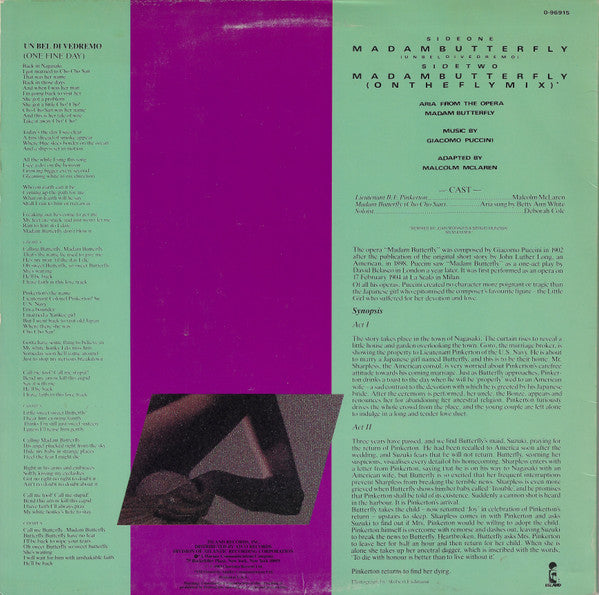 Malcolm McLaren : Madam Butterfly (12",45 RPM,Single)
