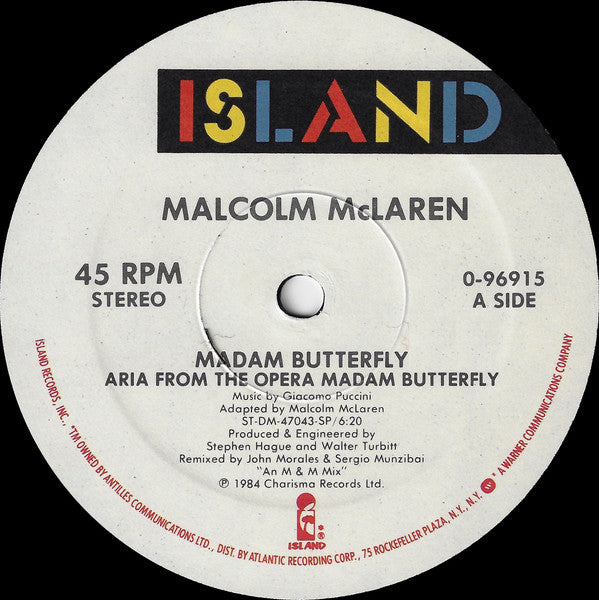 Malcolm McLaren : Madam Butterfly (12",45 RPM,Single)