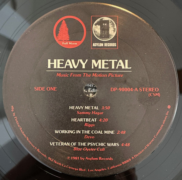Various : Heavy Metal - Music From The Motion Picture (LP,Compilation)