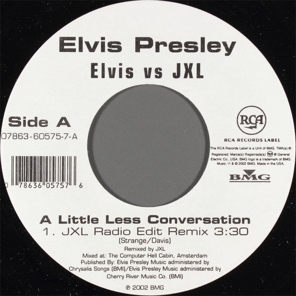 Elvis Presley Vs Junkie XL : A Little Less Conversation (7",45 RPM,Single)
