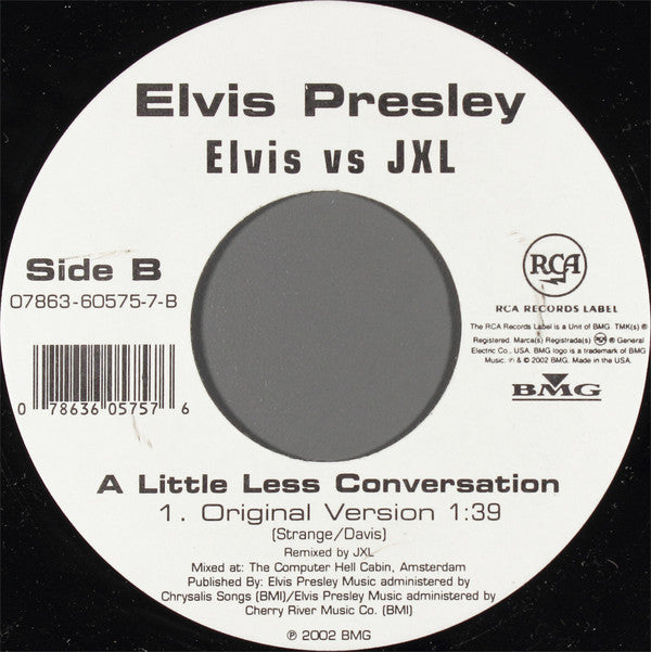 Elvis Presley Vs Junkie XL : A Little Less Conversation (7",45 RPM,Single)