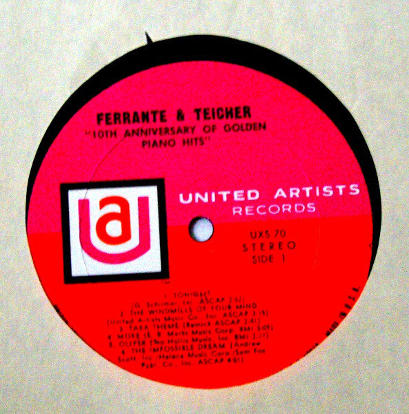 Ferrante & Teicher : 10th Anniversary Of Golden Piano Hits (LP,Compilation)