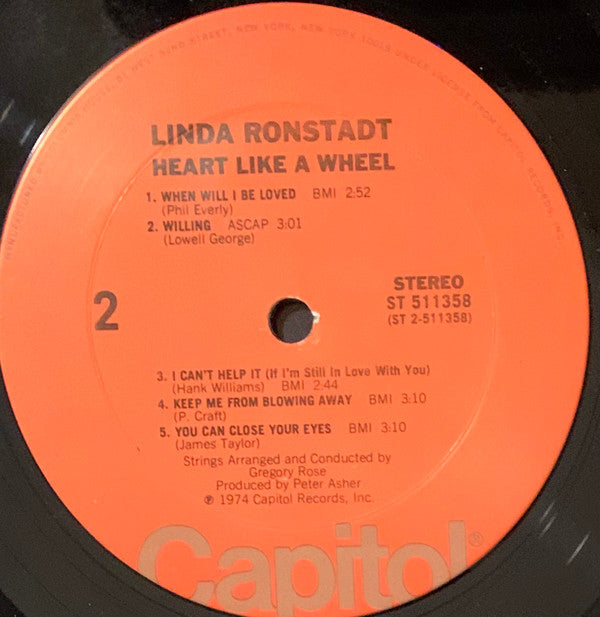 Linda Ronstadt : Heart Like A Wheel (LP,Album,Club Edition)