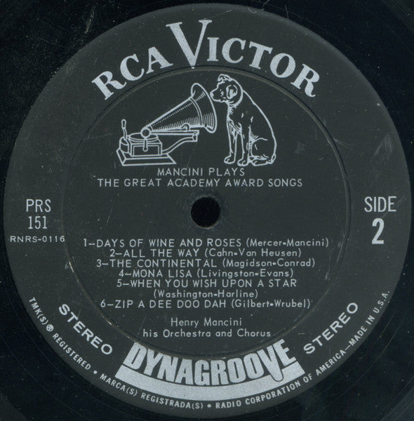 Henry Mancini : Plays The Great Academy Award Songs (LP,Limited Edition,Stereo)