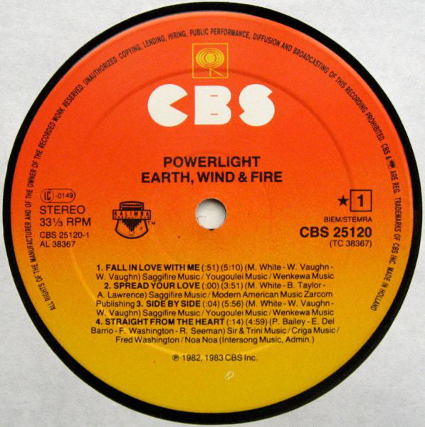 Earth, Wind & Fire : Powerlight (LP,Album)