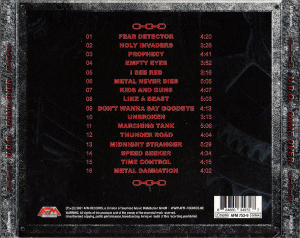 U.D.O. (2) : Game Over (Album)