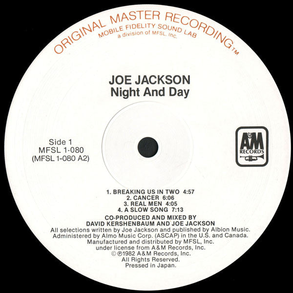 Joe Jackson : Night And Day (LP,Album,Limited Edition,Misprint,Remastered)