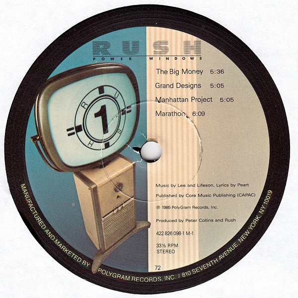 Rush : Power Windows (LP,Album,Stereo)
