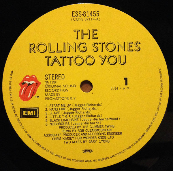 Rolling Stones, The : Tattoo You (LP,Album)