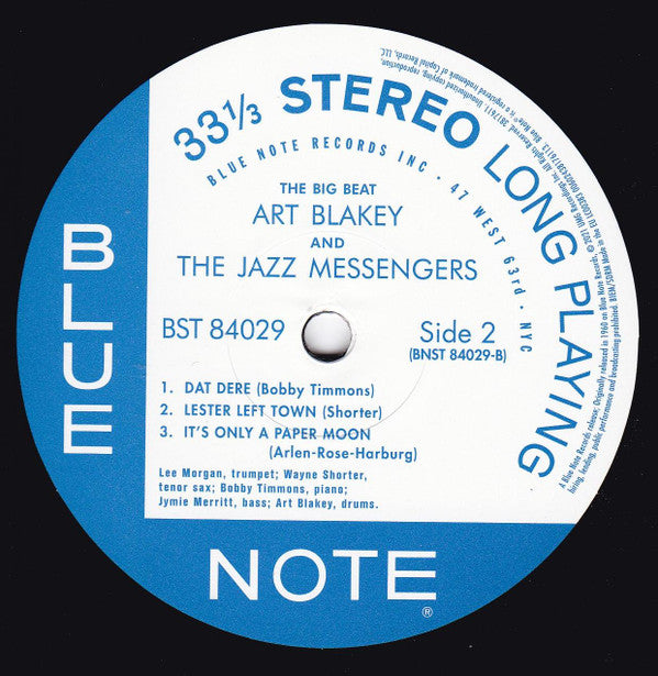Art Blakey & The Jazz Messengers : The Big Beat (LP,Album,Reissue,Stereo)