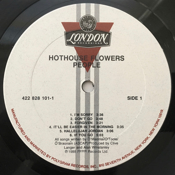 Hothouse Flowers : People (LP,Album)