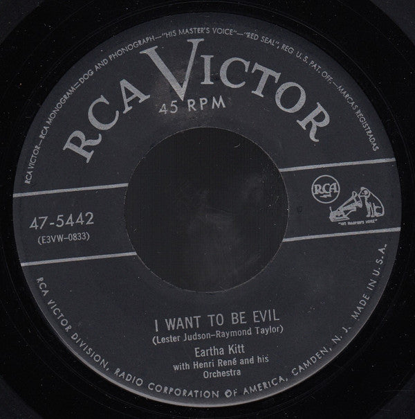 Eartha Kitt With Henri René And His Orchestra : I Want To Be Evil / Annie Doesn't Live Here Anymore (7",45 RPM,Single)