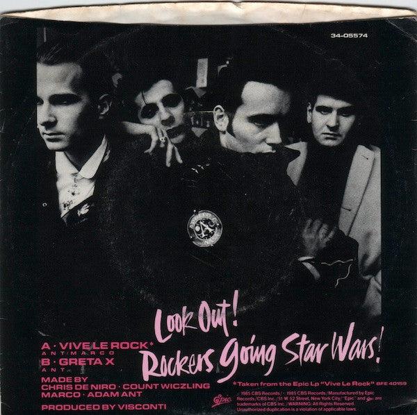 Adam Ant : Vive Le Rock (7",Single,45 RPM)
