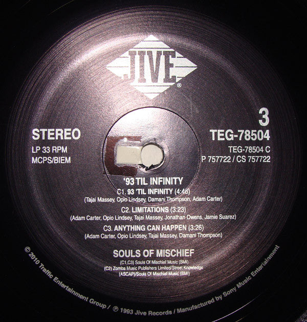 Souls Of Mischief : 93 'Til Infinity (LP,Album,Reissue,Remastered)