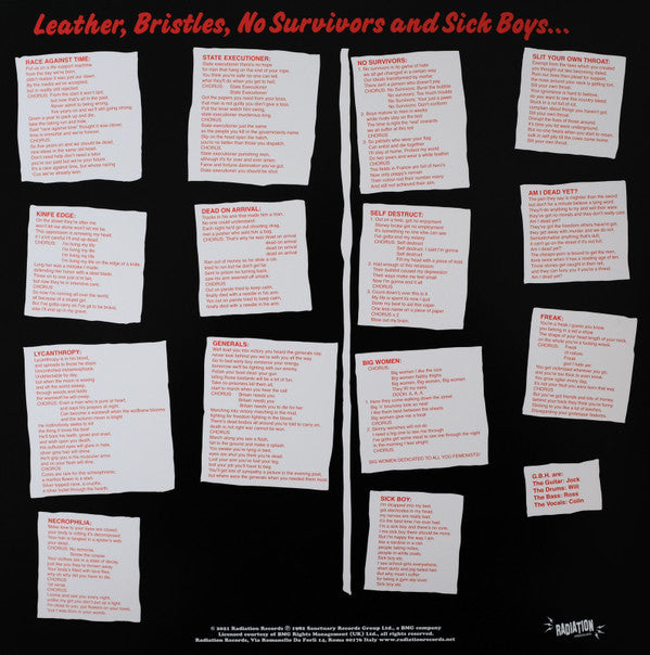 G.B.H. : Leather, Bristles, No Survivors And Sick Boys... (LP,Compilation,Reissue)