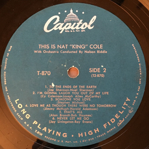 Nat King Cole : This Is Nat "King" Cole (LP,Album,Mono)