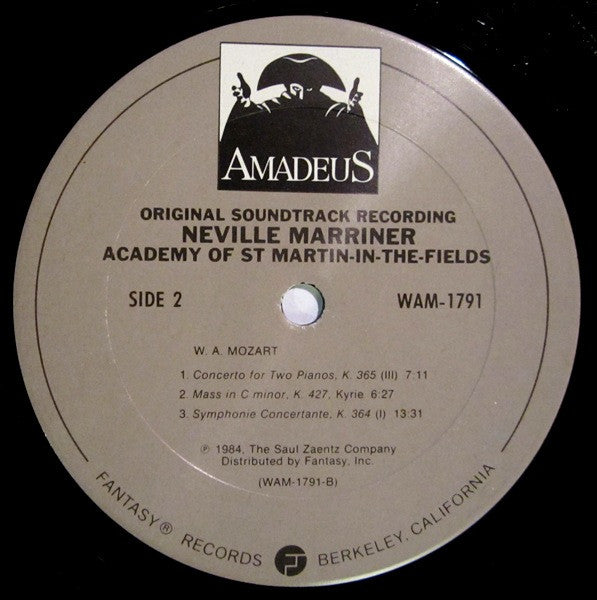 Wolfgang Amadeus Mozart - Sir Neville Marriner, Academy Of St. Martin-in-the-Fields, The : Amadeus (Original Soundtrack Recording) (LP,Album)