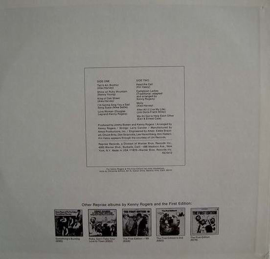 Kenny Rogers & The First Edition : Tell It All, Brother (LP,Album)