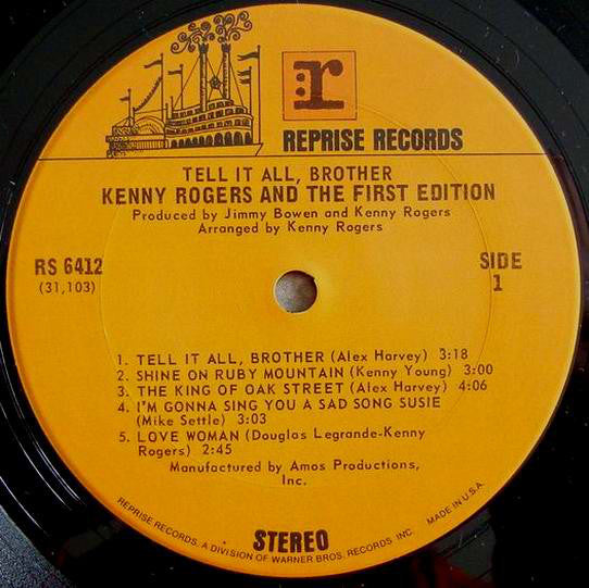 Kenny Rogers & The First Edition : Tell It All, Brother (LP,Album)