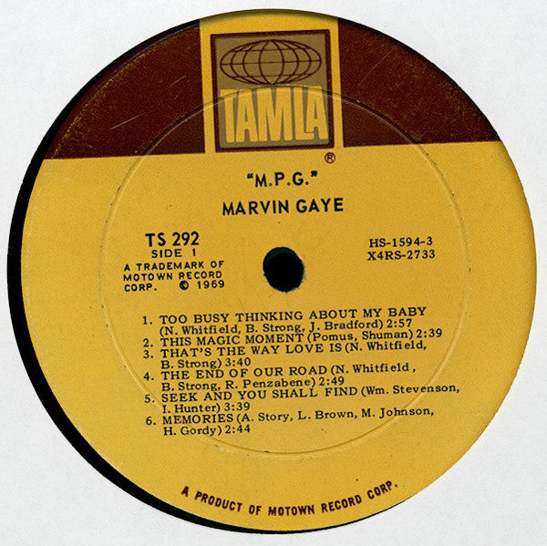 Marvin Gaye : M.P.G. (LP,Album,Stereo)