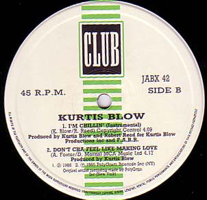 Kurtis Blow : I'm Chillin' (12",45 RPM,Single)