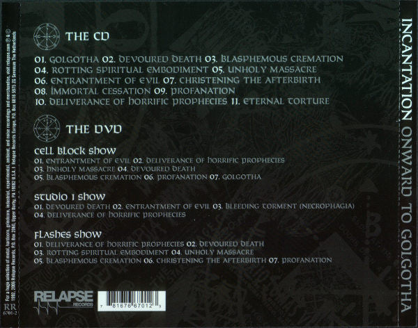 Incantation : Onward To Golgotha (Album,Reissue,Remastered)