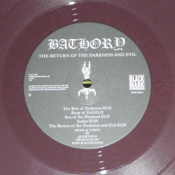 Bathory : The Return...... (LP,Album,Reissue)