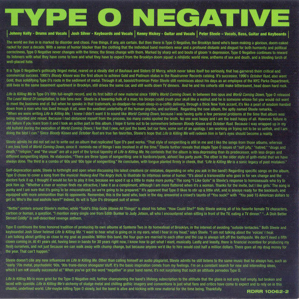 Type O Negative : Life Is Killing Me (Promo,Sampler)
