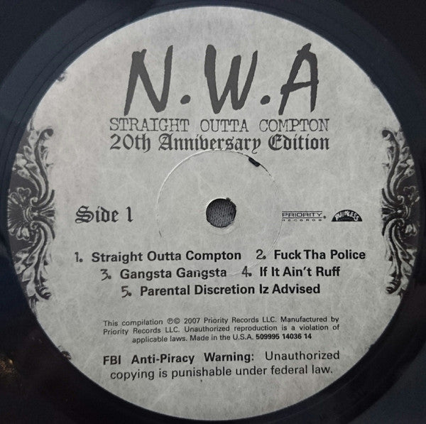 N.W.A. : Straight Outta Compton (20th Anniversary Edition) (LP,Album,Reissue,Remastered)