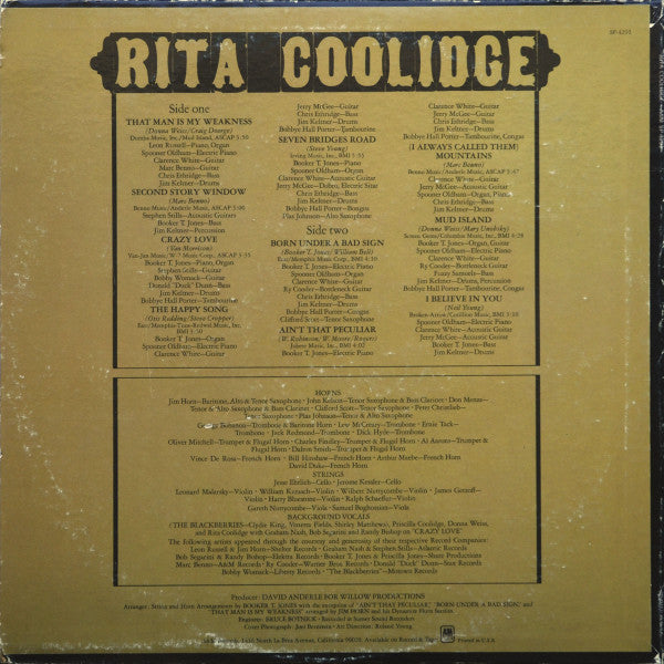 Rita Coolidge : Rita Coolidge (LP,Album)