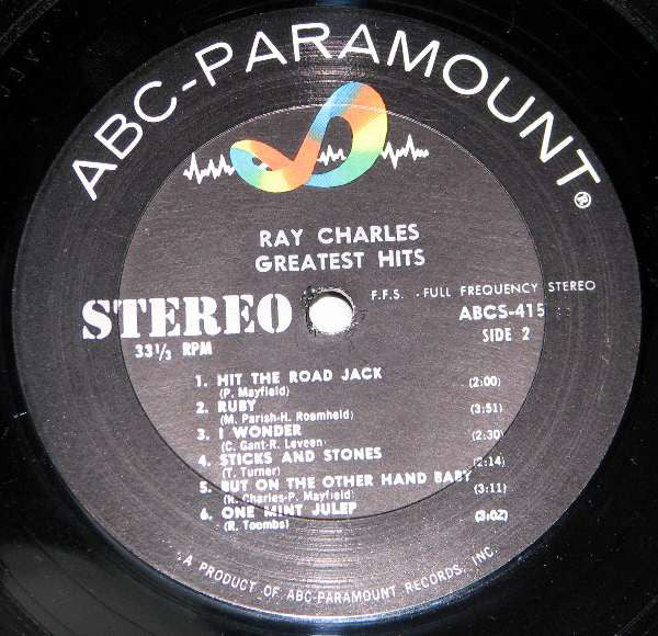 Ray Charles : Greatest Hits (LP,Stereo,Compilation)