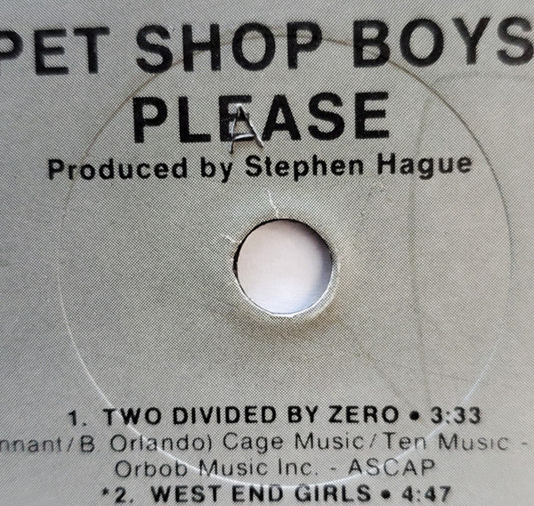 Pet Shop Boys : Please (LP,Album,Stereo)