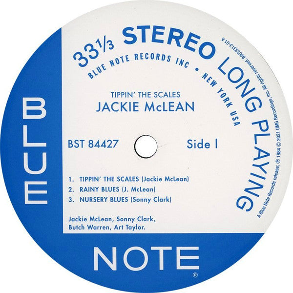 Jackie McLean : Tippin' The Scales (LP,Album,Reissue,Stereo)