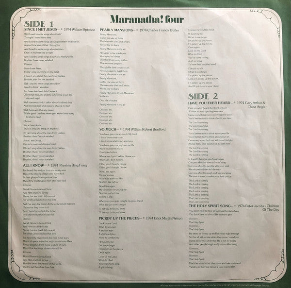 Various : Maranatha! Four (LP,Compilation,Stereo)